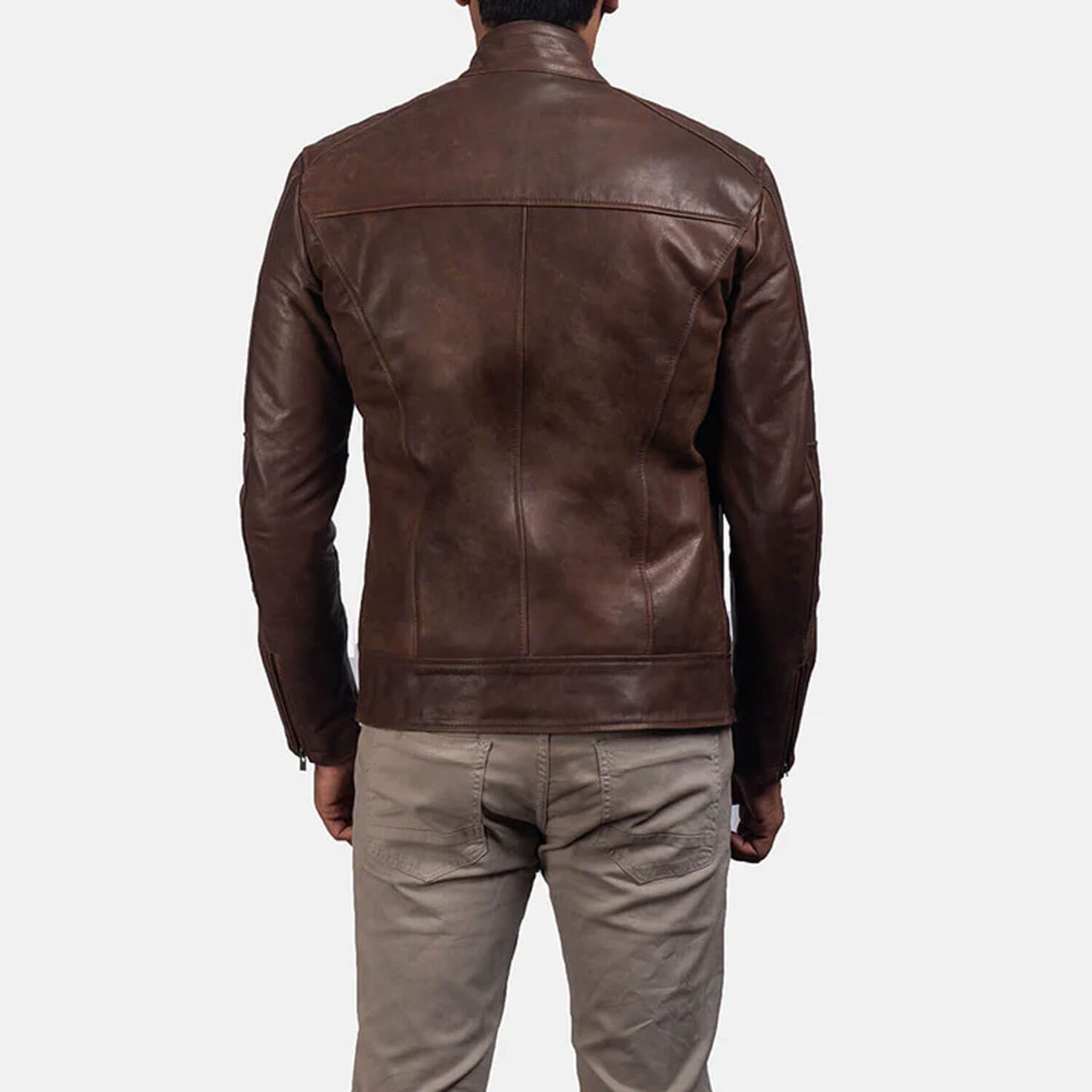 IronTrail Leather Biker Jacket – Vintage Brown Edition