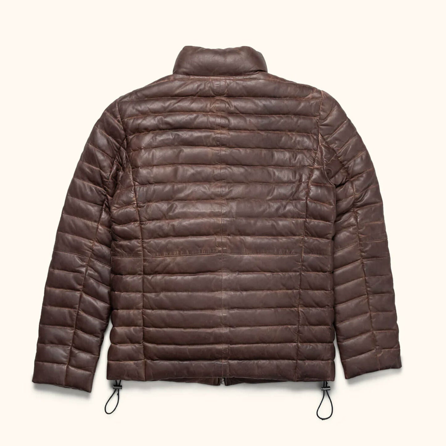 SummitHaven Chocolate Brown Leather Down Jacket – Heritage Winter Edition