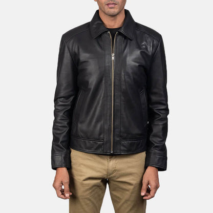 BlazeRider Leather Jacket – Inferno Black Edition
