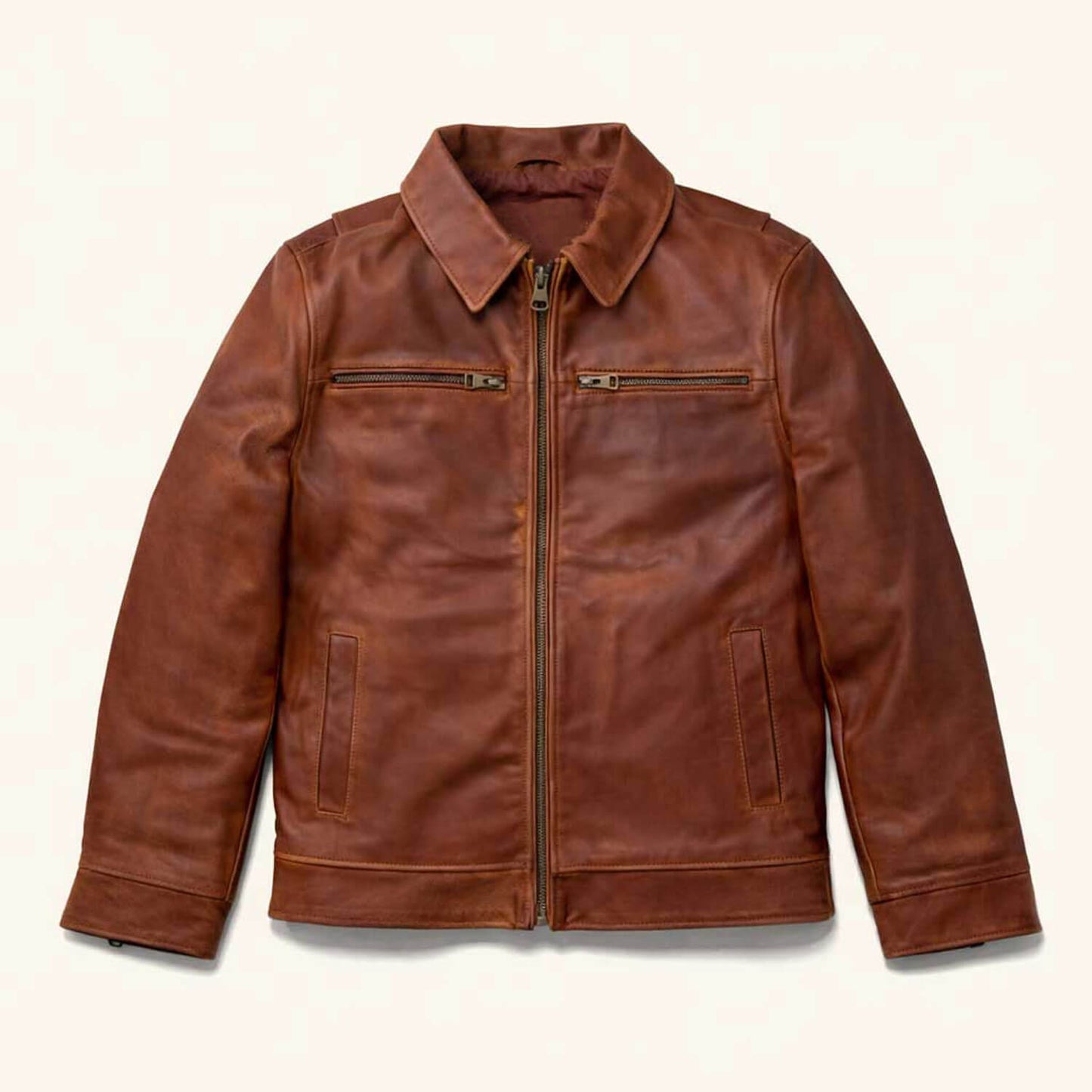IronHeritage Brown Leather Jacket – Vintage Legacy Edition