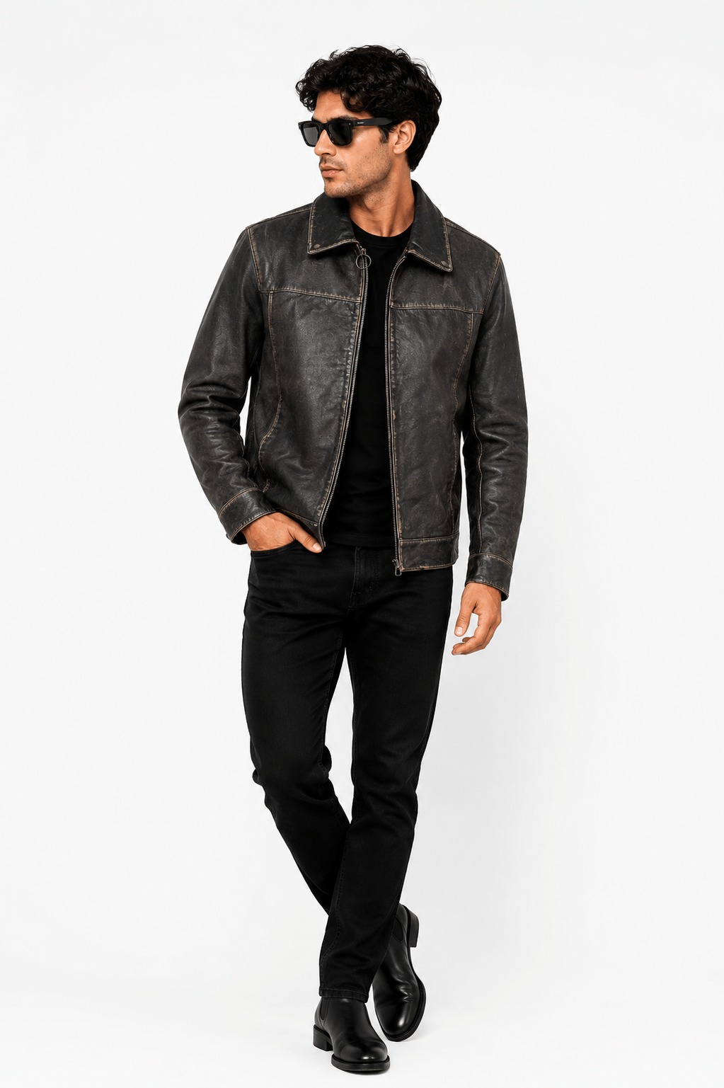 FusionRider Two-Tone Leather Zip Jacket – Signature Edition