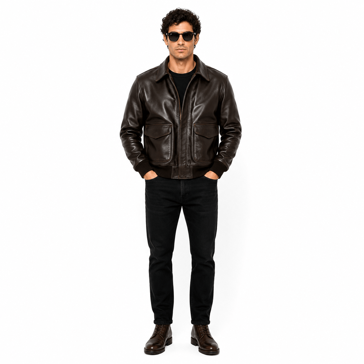 AeroCommand A-2 Pilot Jacket – Antique Brown Leather