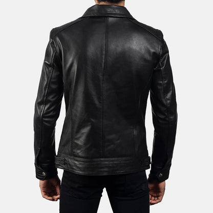 NightHawk Legacy Leather Jacket – Stealth Black Edition