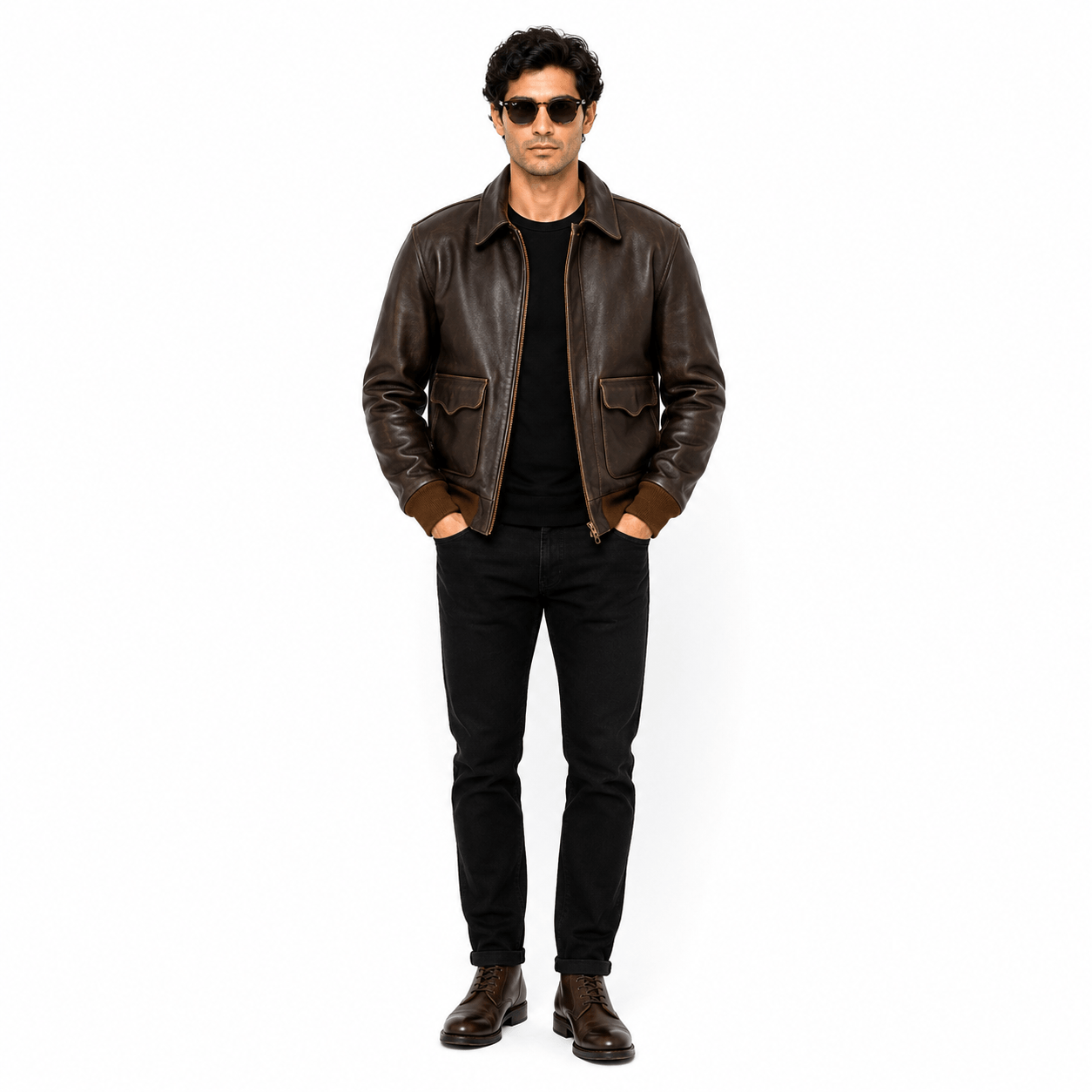 Heritage Aviator A-2 Brown Flight Leather Jacket – 40th Anniversary Edition