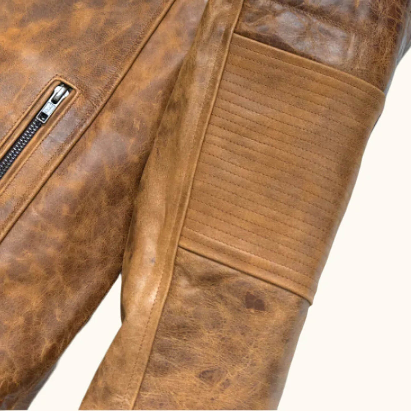 IronTrail Brown Cafe Racer Leather Jacket