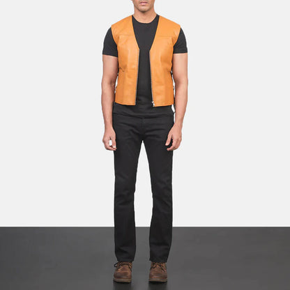 DesertForge Leather Vest – Tan Heritage Edition