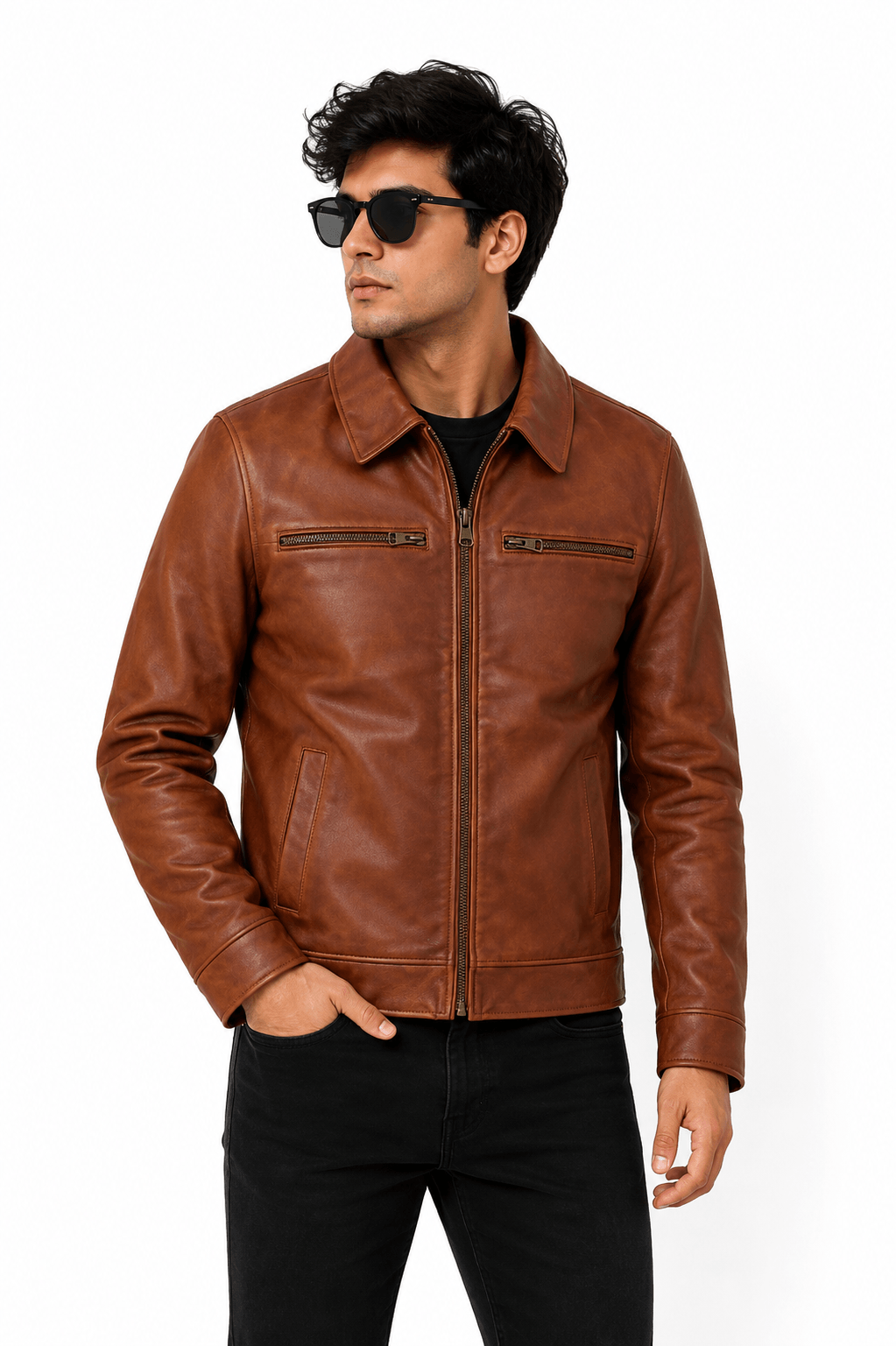 IronHeritage Brown Leather Jacket – Vintage Legacy Edition