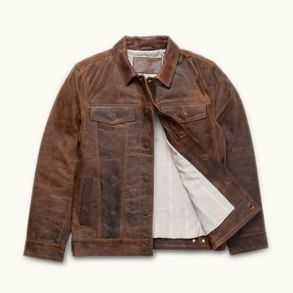 RustRidge Vintage Brown Leather Jacket – Heritage Edition