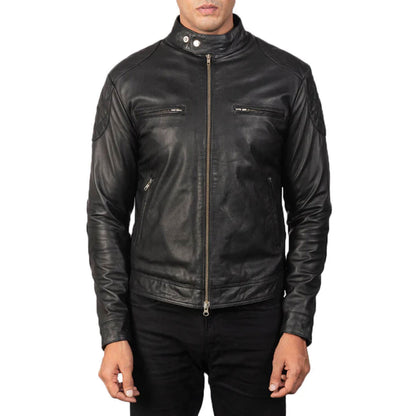 ShadowCruise Leather Biker Jacket – Classic Black Edition