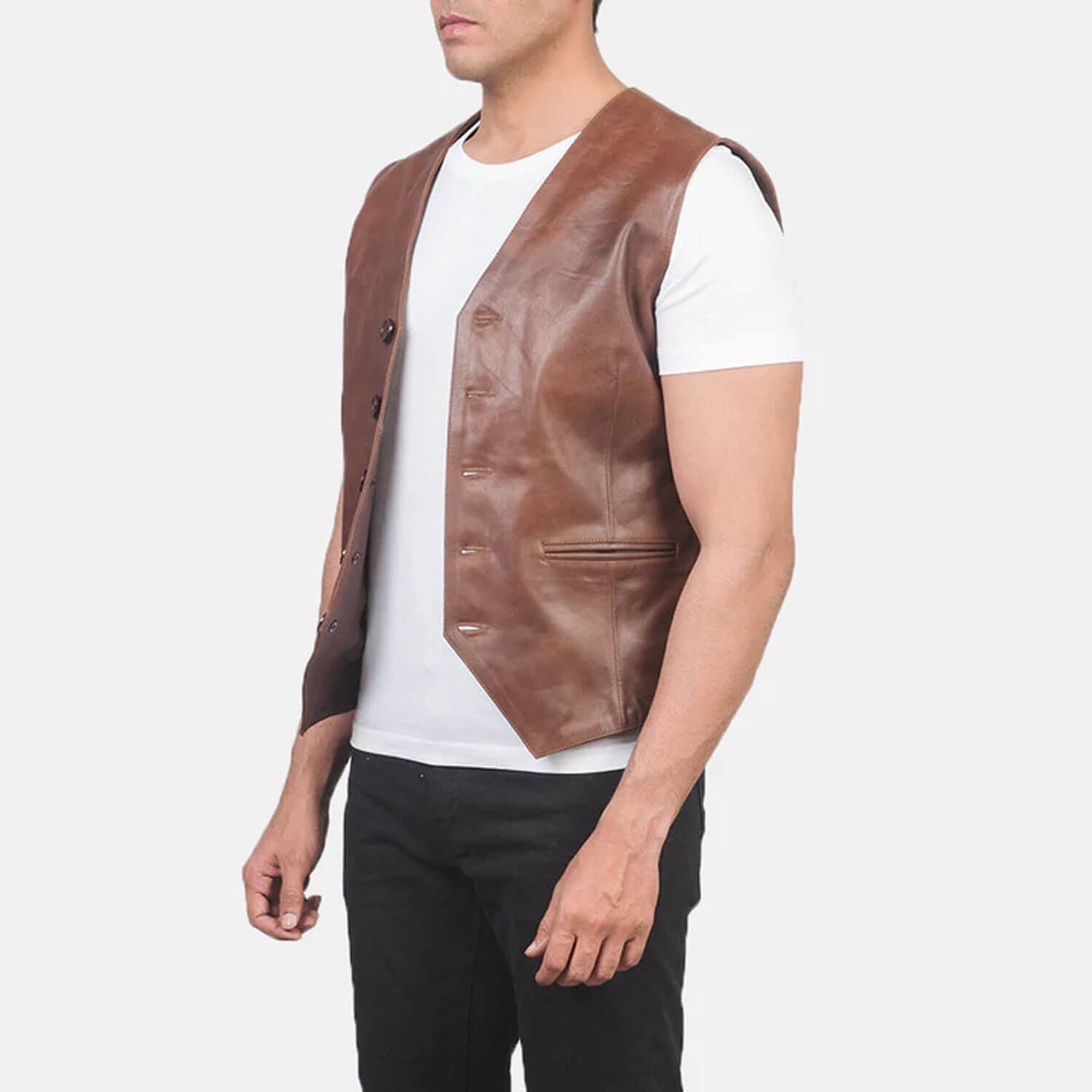 Ironwood Heritage Leather Vest – Earth Brown Edition