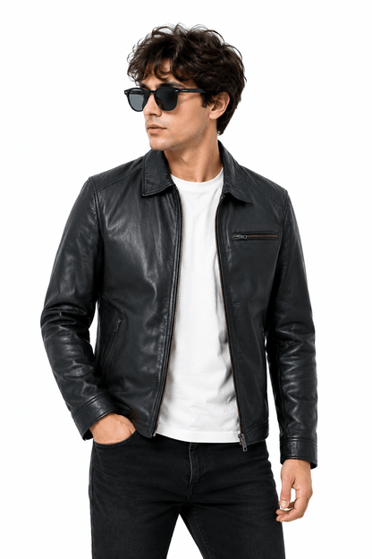 NightCruiser Black Leather Driving Jacket – Heritage Touring Edition