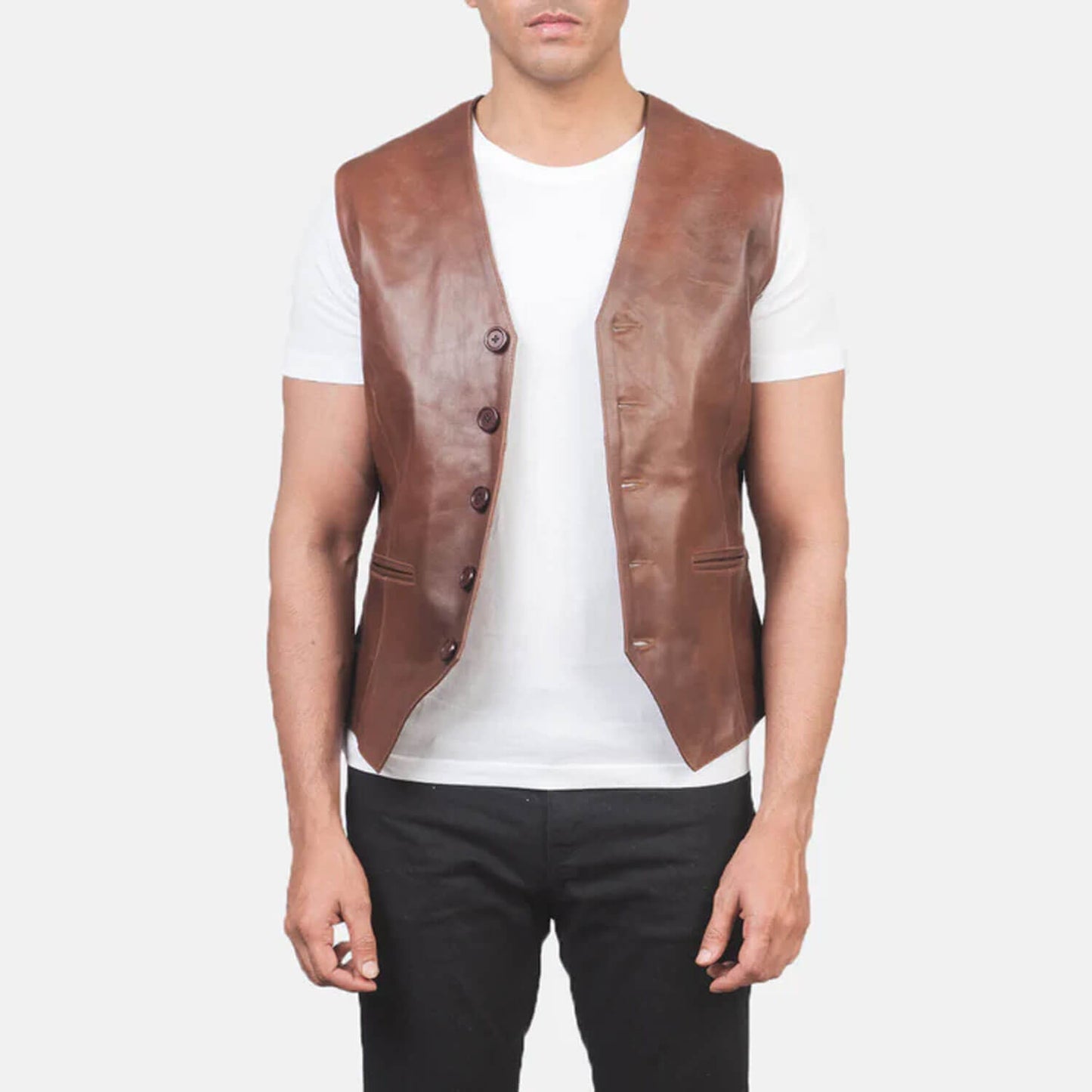 Ironwood Heritage Leather Vest – Earth Brown Edition