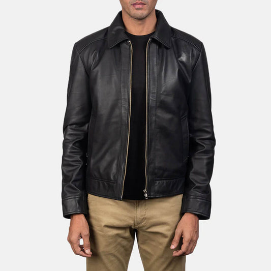 BlazeRider Leather Jacket – Inferno Black Edition