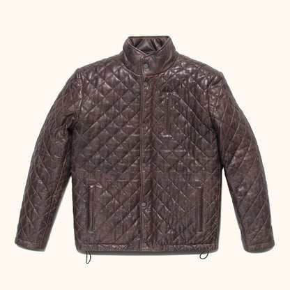HighlandRidge Quilted Leather Jacket – Heritage Edition