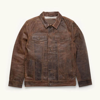 RustRidge Vintage Brown Leather Jacket – Heritage Edition
