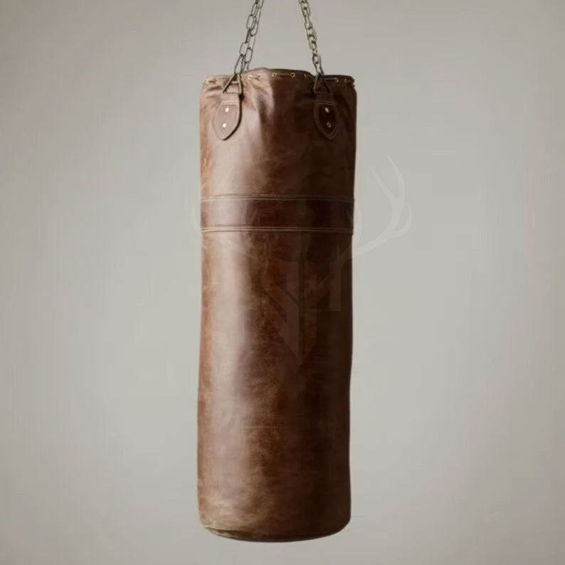 Vintage style Leather punching bag