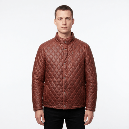 Oakridge Quilted Brown Leather Jacket – Heritage Edition