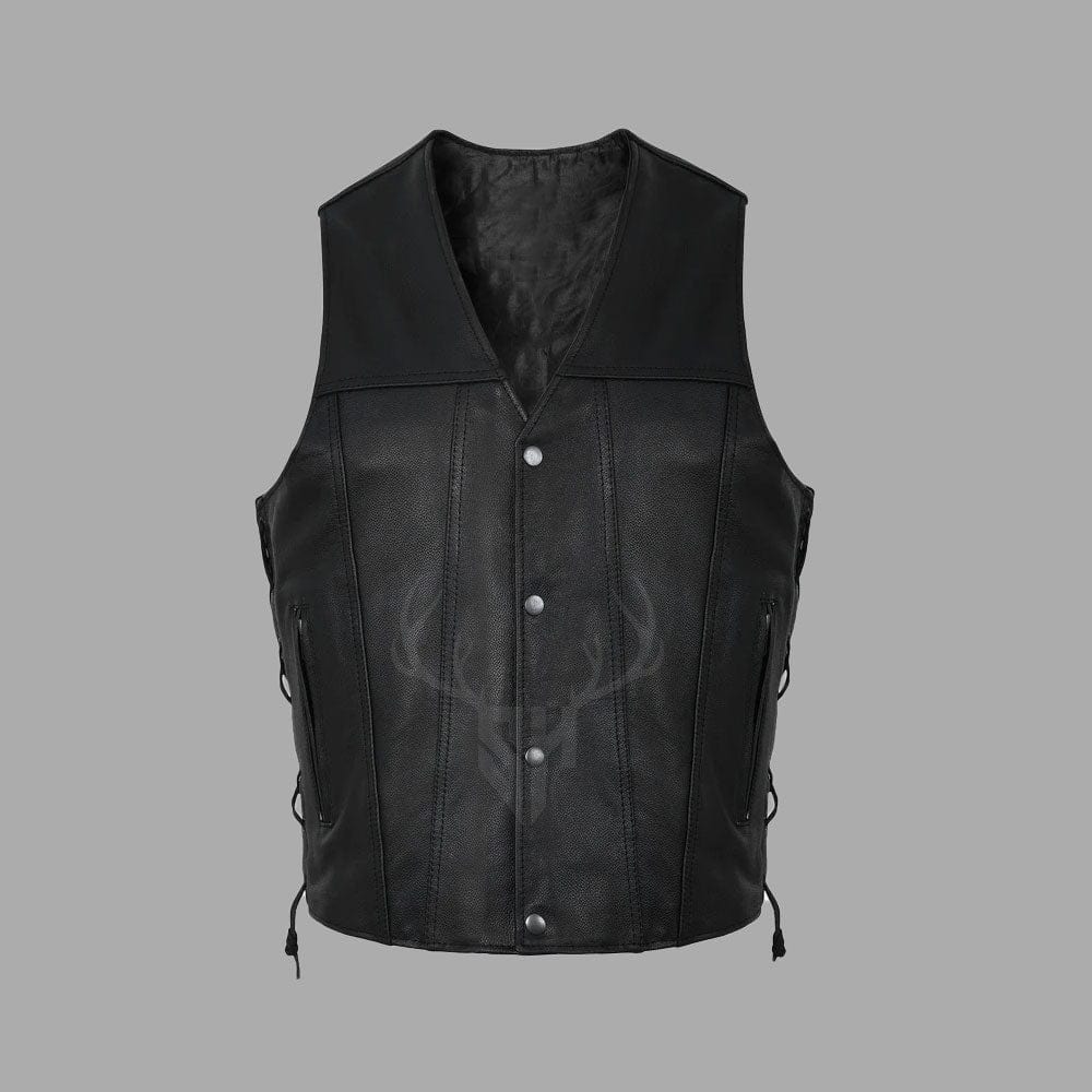 Men's Goat Leather Club Vest with side lace