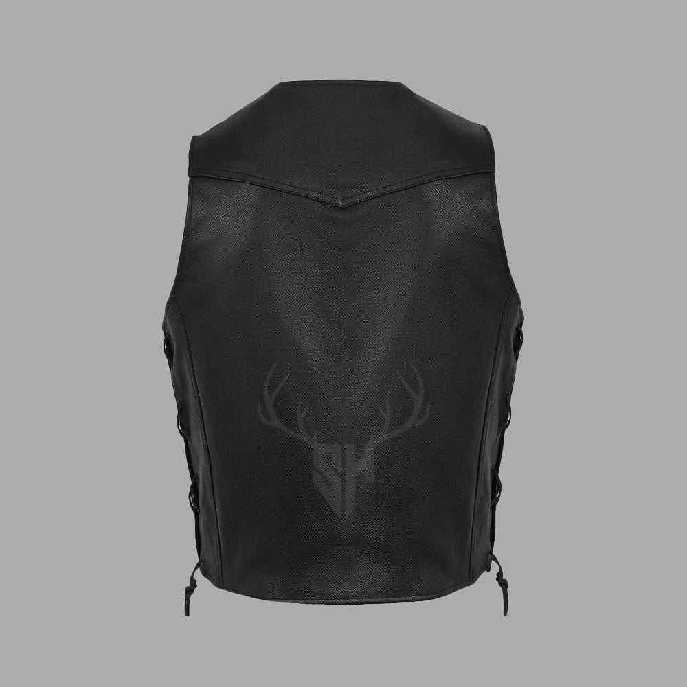 Men's Goat Leather Club Vest with side lace