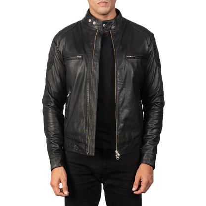 ShadowCruise Leather Biker Jacket – Classic Black Edition