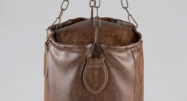 Vintage style Leather punching bag