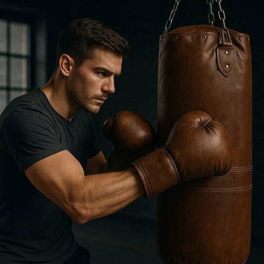 Burnt Brown Leather Heavy Punching Bag
