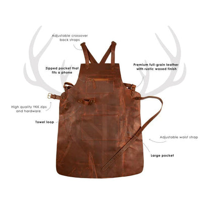 full-grain leather apron for artists, versatile leather apron, brown leather apron for woodworkers, adjustable leather straps apron, long-lasting leather apron
premium leather apron for chefs, tool storage leather apron, heavy-duty leather work apron, leather apron with towel loop, customizable leather apron



