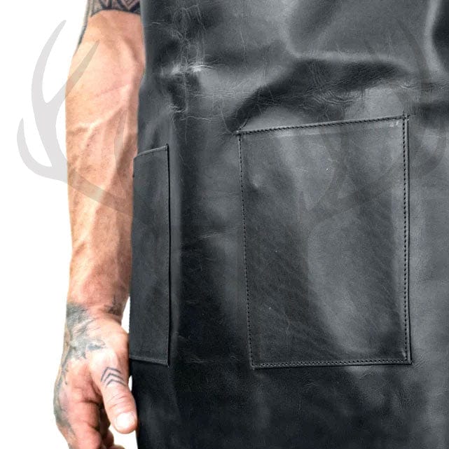 handcrafted leather apron, professional leather apron, black utility apron, leather apron for men, custom leather apron

